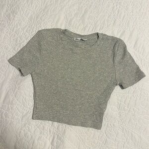 Zara Gray Short Sleeve